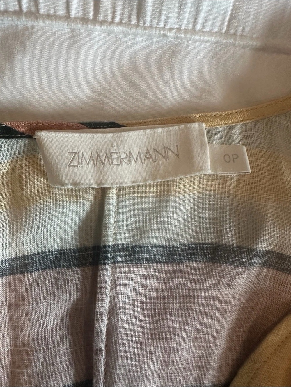 Zimmermann Striped V-Neck Midi Dress in Cream, Pink, Blue, Yellow, Red - Picture 5 of 5